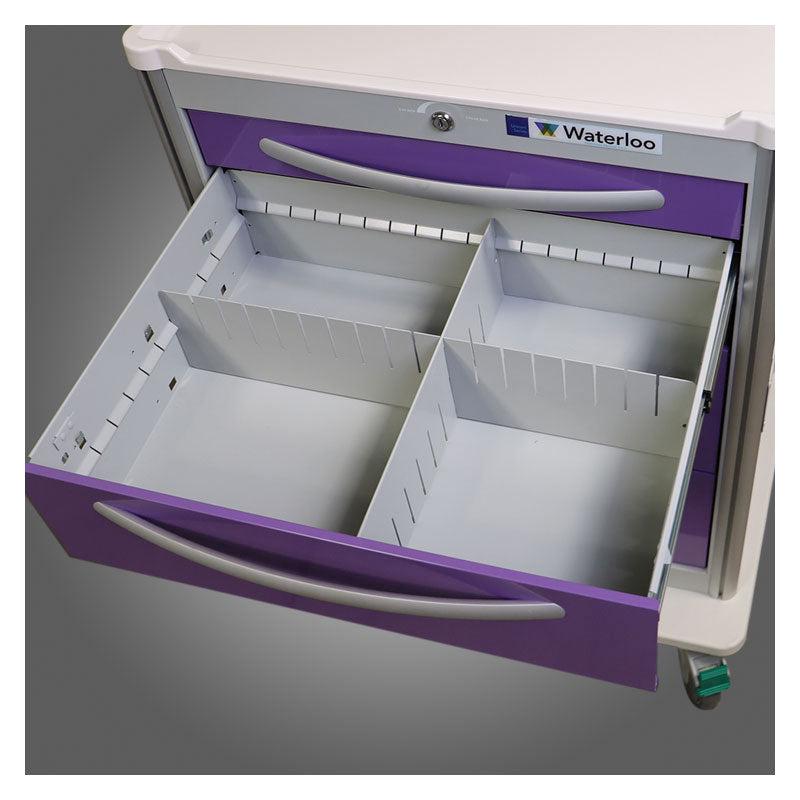 Waterloo Divider set for 6, 9, 12\" Aluminum Full-Size Unicart Drawers, DIV-AU6