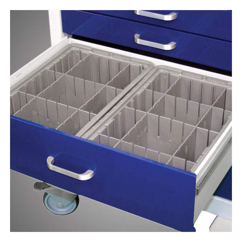 Waterloo Plastic Tray with Dividers (two fit per 6, 9, 12\" drawer), WDC-2050