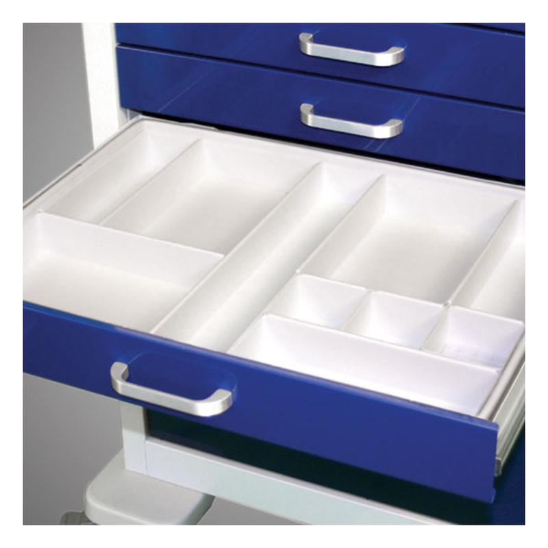 Waterloo 3 White Plastic Tray with 10 Bins (TT-1B)