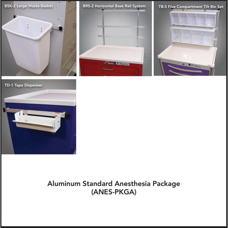 Waterloo Standard Aluminum Standard Anesthesia Package, ANES-PKGA